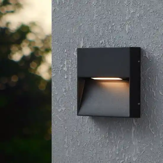 Compra Online Segnapasso led cct 3000k 4000k 5000k 6500k da esterno quadrato ip65 nero eglo maruggio
