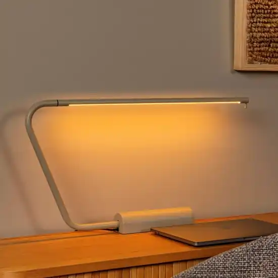 Affare Lampada da scrivania design moderna tortora led 2700k dimmerabile