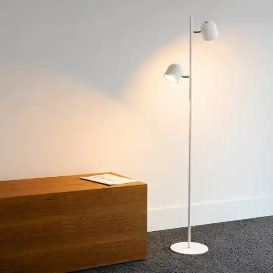 Piantana moderna da lettura bianca 2 ledx5w 3000k orientabili Nuova Collezione
