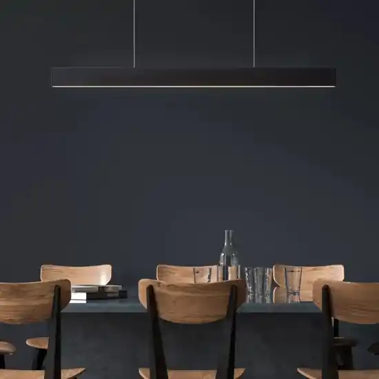 Lampadario a sospensione nero barra da tavolo led 2700k dimmerabile Professionale