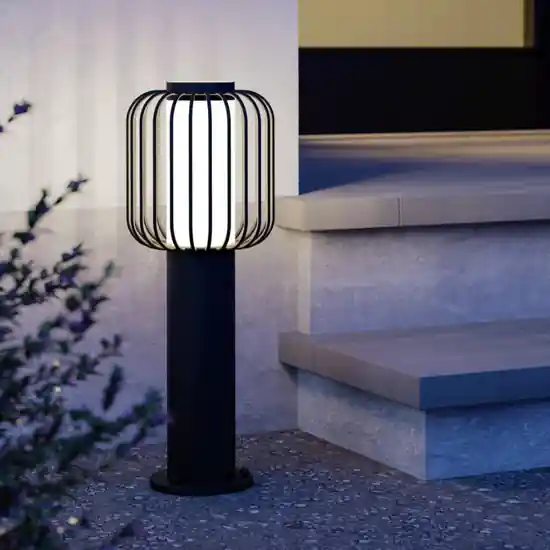 Lampioncine da giardino basso ip54 h45 cm nero e27 Prezzo Conveniente