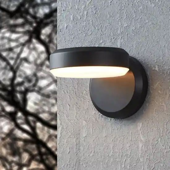 Acquista Ora Applique da esterno led 3000k ip54 nera moderna