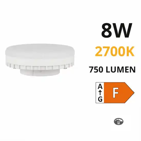 Lampadina gx53 led 8w 2700k 750 lumen dimmerabile Miglior Prezzo