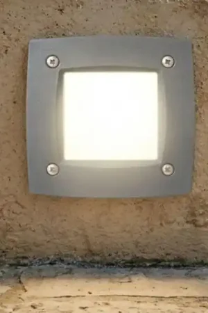 Vendita Finale Top light segnapasso grigio da esterno per incasso a parete anti corrosione ip66