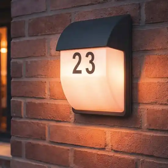 Applique con numero civico da esterno con sensore crepuscolare Offerta Lampo