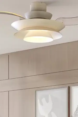 Ventilatore con pale nascoste bianco con telecomando led cct 13-20mq Prezzo Di Fabbrica