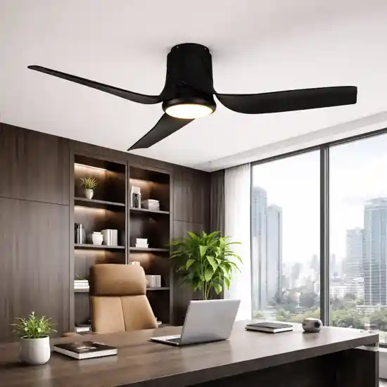 Ventilatore con luce da soffitto nero led cct con telecomando e app A Buon Prezzo