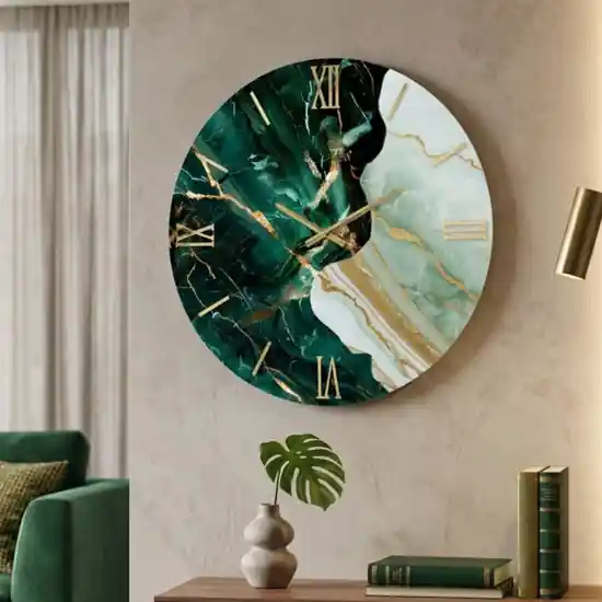 Orologio particolare da parete rotondo effetto marmo 60cm Occasione Imperdibile