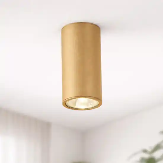 Acquista Ora Ondaluce filo faretto led a soffitto moderno cilindro oro