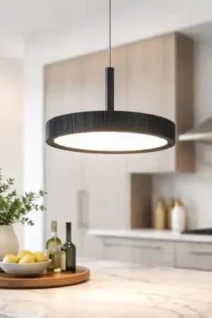 Di Tendenza Lampada a sospensione nina ondaluce nera per cucina led 20w 3000k