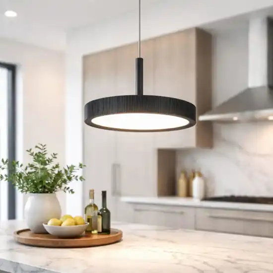 Di Tendenza Lampada a sospensione nina ondaluce nera per cucina led 20w 3000k