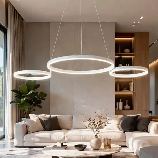 Saldi Ondaluce lampadario sabe bianco 3 anelli led orientabili 3000k dimmerabile