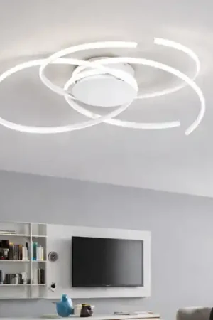Promozione Ondaluce plafoniera saffira bianca 72w 3000k dimmerabile per soggiorno moderno