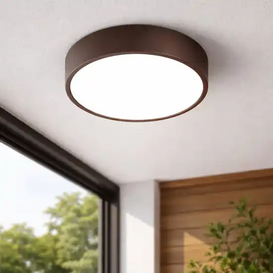 Ultima Occasione Ondaluce plafoniera patio corten da esterno rotonda led 10w 4000k ip54