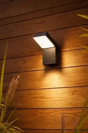 Applique nera per esterno ondaluce ninja led 20w 3000k ip65 Esclusivo
