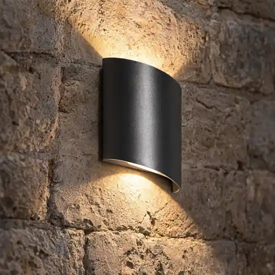 Acquista Ora Applique da esterno ondaluce nevio antracite led 6w 4000k moderna