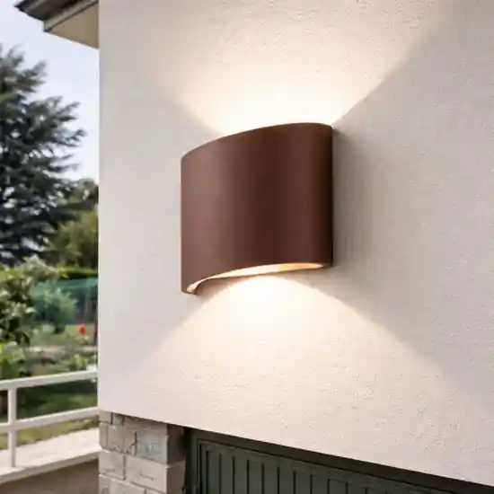 Applique da esterno corten led biemissione 3000k ondaluce nevio Soddisfatti O Rimborsati