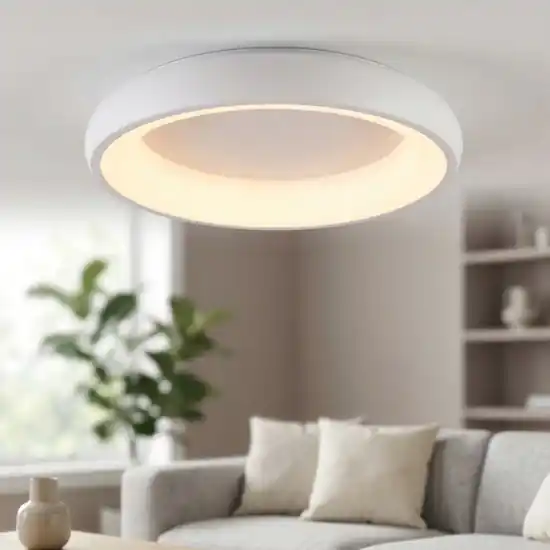 Offerta Plafoniera rotonda bianca moderna 46cm led 29w 2300k 3000k 4000k