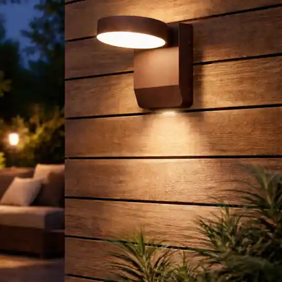Nuova Collezione Ondaluce applique da esterno zenga corten led orientabile 4000k ip65