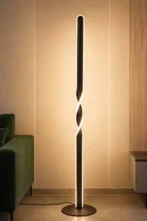 Offerta Lampo Lampade da terra moderna nera led 19w 3000k per soggiorno