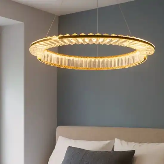 Maytoni krone lampadario per camera da letto effetto cristallo led 3000k Di Tendenza