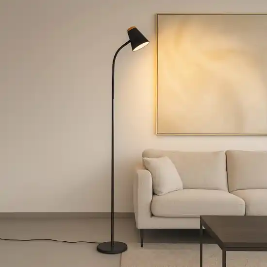 Lampade da terra moderne nera led 3000k orientabile Non Perdere