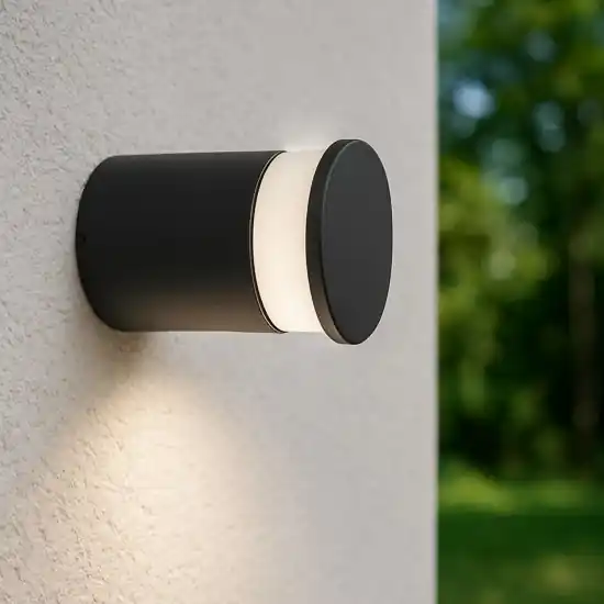 Applique per esterno balcone moderna grafite led 9w 4000k ip65 Pagamento Sicuro