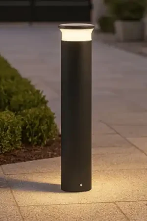 Lampione da giardino moderno grafite led 9w 3000k 40cm ip65 Di Tendenza