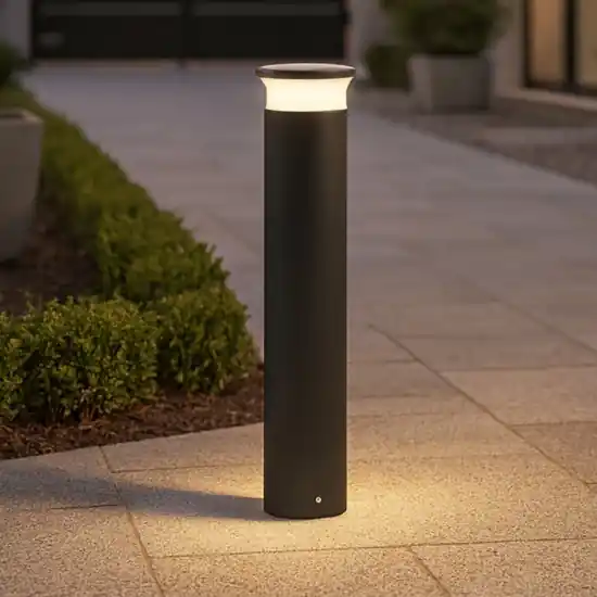 Lampione da giardino moderno grafite led 9w 3000k 40cm ip65 Di Tendenza
