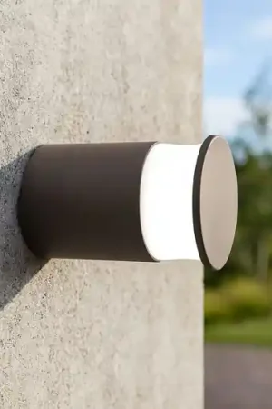 Applique per esterni led 9w 3000k cilindro marrone ip65 Nuova Collezione