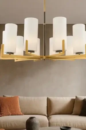 Acquista Ora Maytoni fortano lampadario moderno 10 luci con paralumi cilindrici