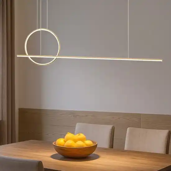 Maytoni halo lampadario cucina led da 2600k a 3500k colore oro Solo Oggi