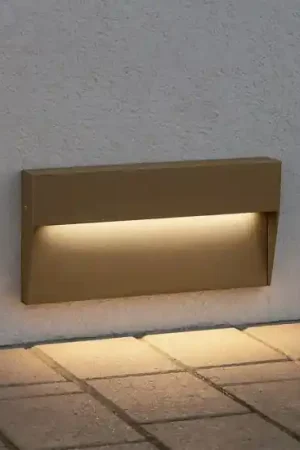 Vendita Finale Segnapasso led per esterno corten rettangolare da parete 6w 4000k ip65