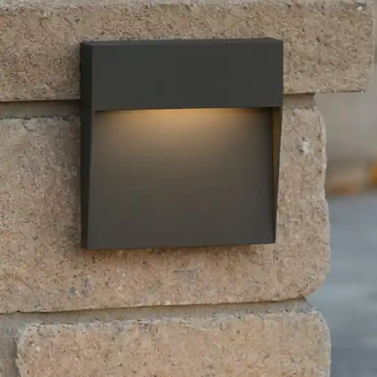 Saldi Segnapasso da esterno a parete led 3w 4000k grafite ip65