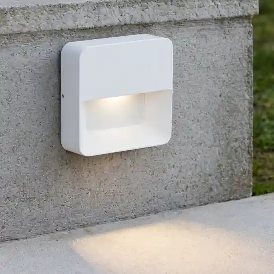 Affare Segnapasso led per esterno bianco quadrato led 6w 4000k ip65