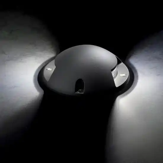 Faretto calpestabile da esterno anti corrosione led 4w 4000k rotondo grigio Occasione Imperdibile