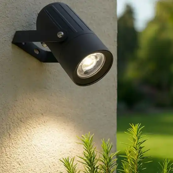 Economico Faretto nero da esterno luce orientabile led 12w 4000k