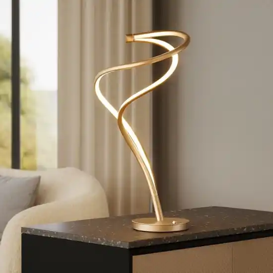 Lampada da tavolo ultramoderna led da 2300k a 4000k colore oro Occasione Imperdibile