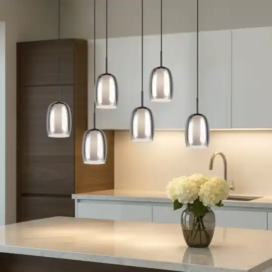 Occasione Lampadario per cucine moderne in vetro fume‘
