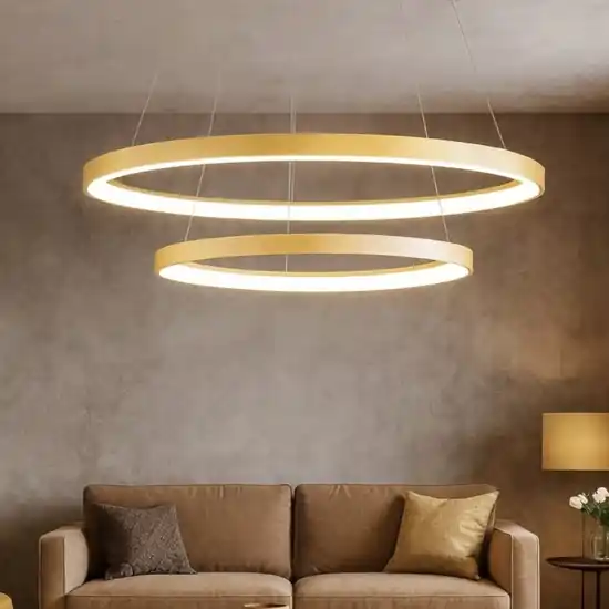 Compra Online Gea luce krizia lampadario moderno led 88w 3000k ad anelli