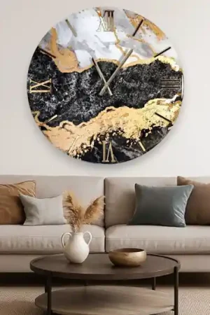 Acquista Ora Orologio prime 100cm grande per parete design effetto marmo