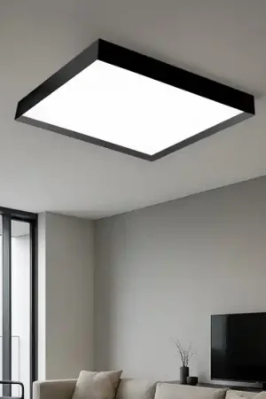 Vendita Finale Gea luce aoi plafoniera moderna led 80w da 3000k a 4000k nera quadrata