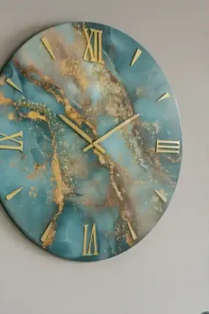 A Buon Prezzo Grande orologio da parete 100cm moderno resina effetto marmorizzato