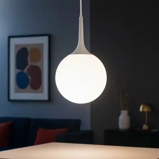 Spedito Oggi Affralux lampada a sospensione moderna potiri sfera vetro bianco