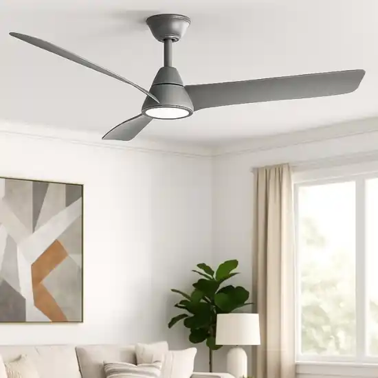 Ventilatore da soffitto con luce pale grigio 20mq con telecomando Promo Stagionale