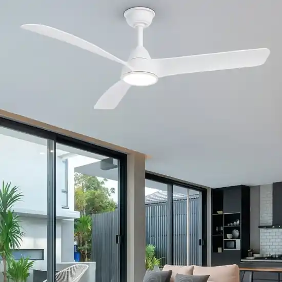Ventilatore da soffitto bianco bianco 20mq con luce e telecomando Novità