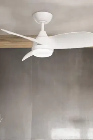 Ventilatore a pale bianco con luce da soffitto 13mq con telecomando Occasione