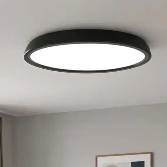 Isyluce zenal plafoniera nera led 55w 3000k 4000k dimmerabile Esclusivo