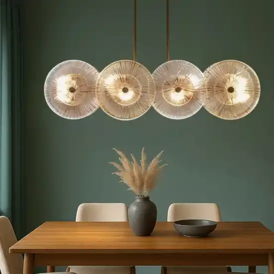 Bestseller Maytoni aster lampadario moderno cerchi in vetro ambrato
