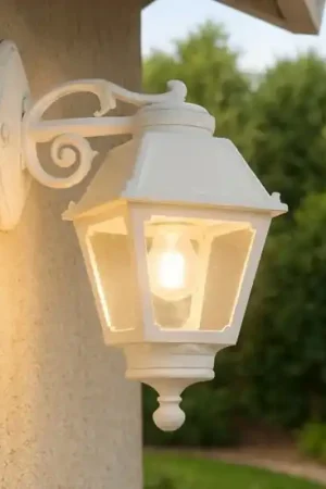 Applique lanterna bianca per esterni anti corrosione top light alba Non Perdere